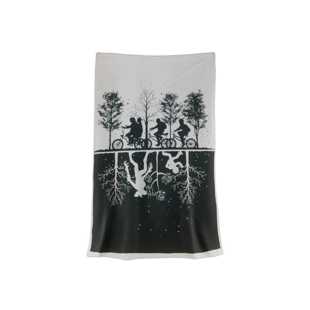 Stranger Things Wurfdecke Black & White 100 x 150 cm Image 1