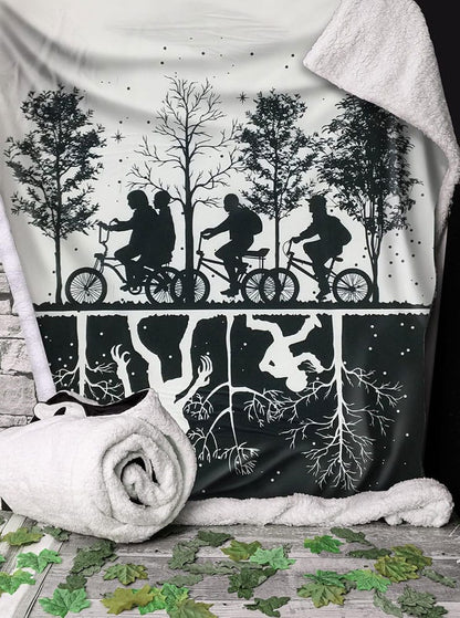 Stranger Things Wurfdecke Black & White 100 x 150 cm Image 2