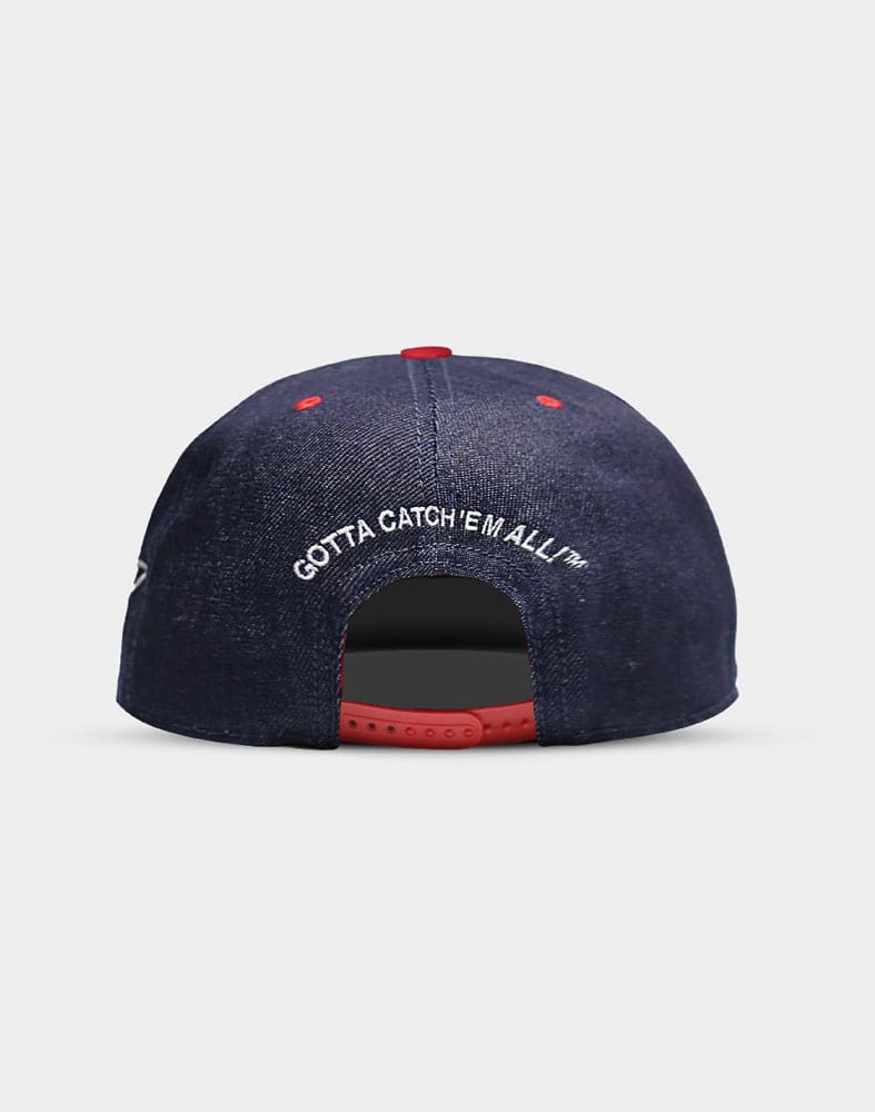 Pokemon Denim Snapback Cap Logo Image 3