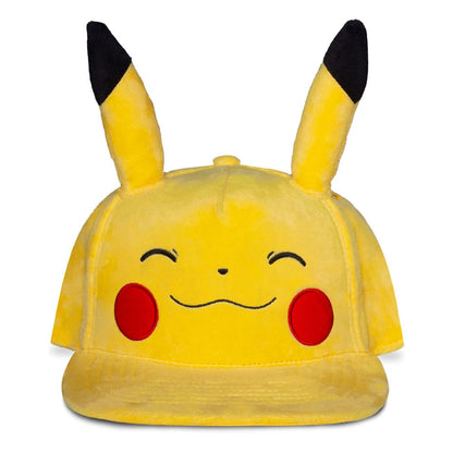 Pokemon Snapback Cap Smiling Pikachu Image 1