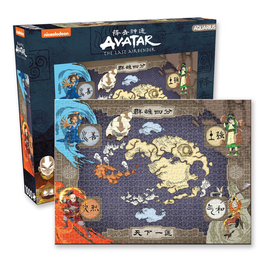 Avatar Der Herr der Elemente Puzzle Map (1000 Teile) Image