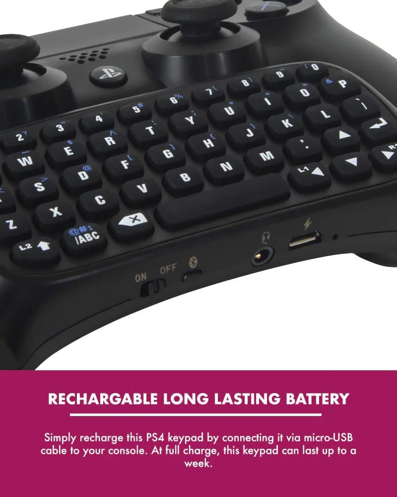 PlayStation 4 Mini-Tastatur / Chatpad Bluetooth Wireless Image 4