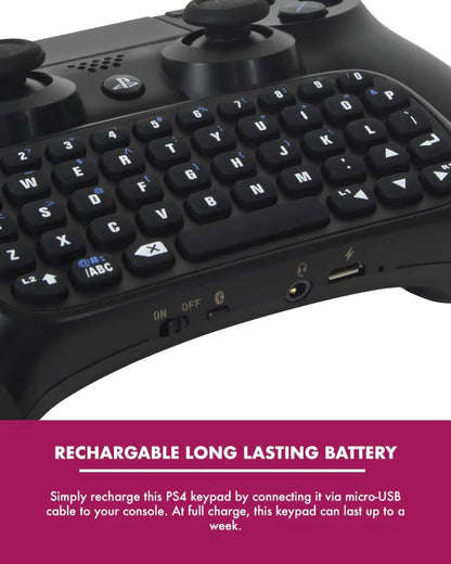 PlayStation 4 Mini-Tastatur / Chatpad Bluetooth Wireless Image 4