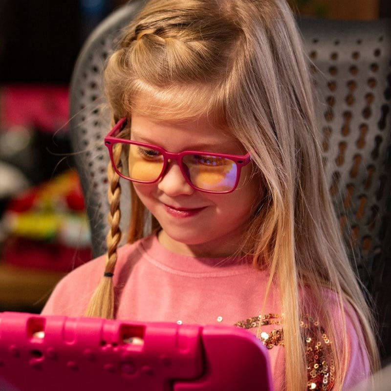 Numskull eSports Brille Kids Pink Blue Light Blocking Image 2