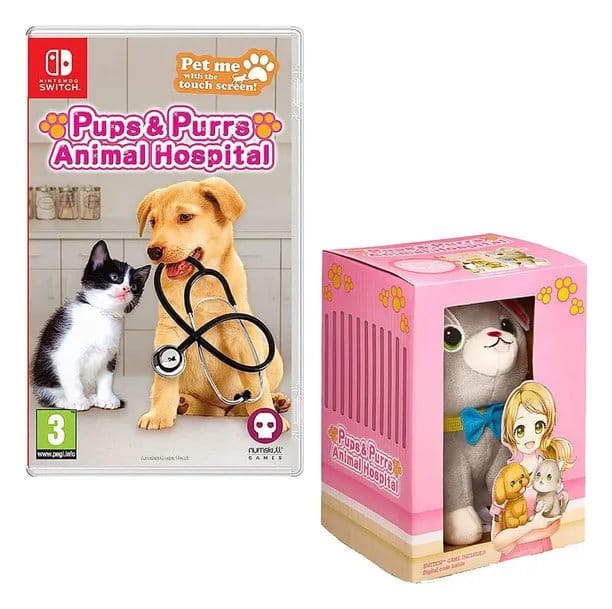 Pups & Purrs Animal Hospital Videospiel mit Plüschfigur Katze Image