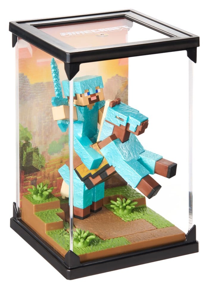 Minecraft Figur Diorama Diamond Armor Steve und Pferd 18 cm Image 1