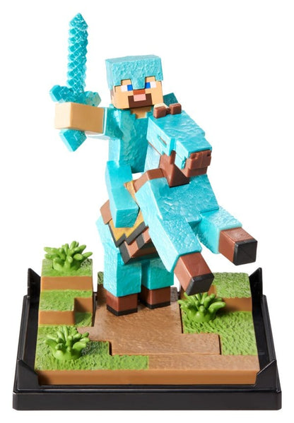 Minecraft Figur Diorama Diamond Armor Steve und Pferd 18 cm Image 4