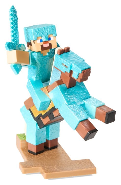 Minecraft Figur Diorama Diamond Armor Steve und Pferd 18 cm Image 5
