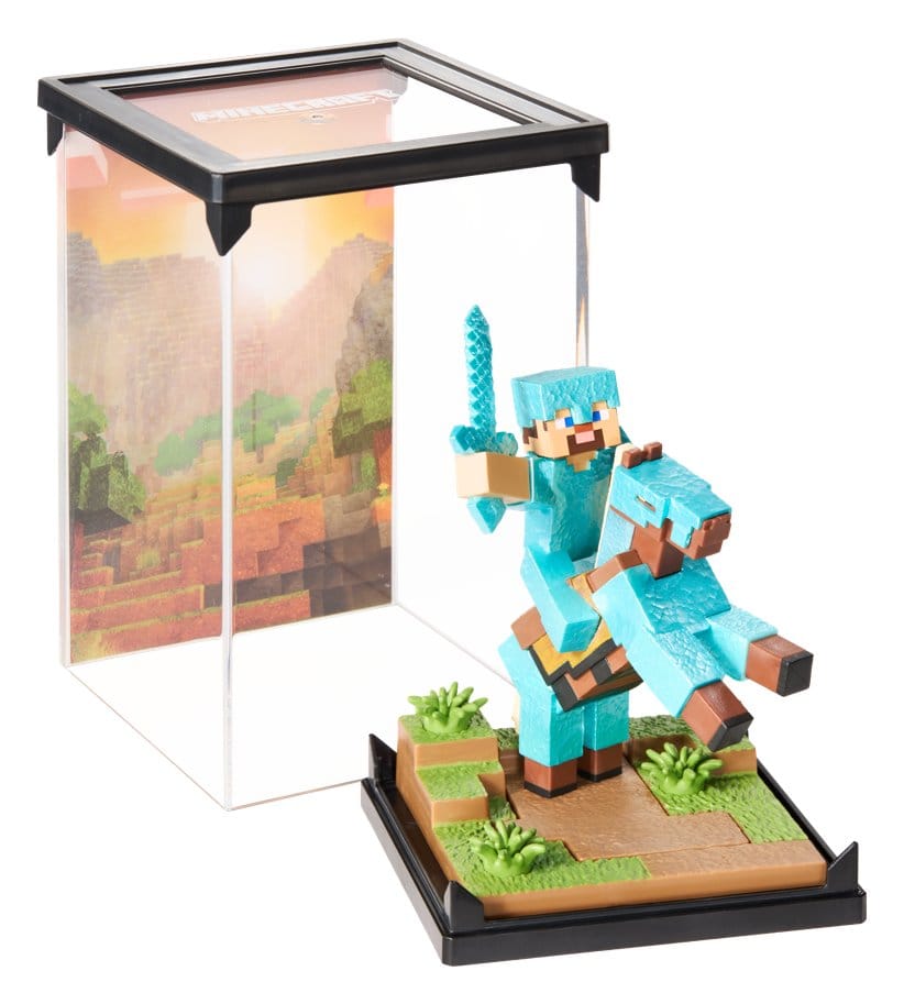 Minecraft Figur Diorama Diamond Armor Steve und Pferd 18 cm Image 8