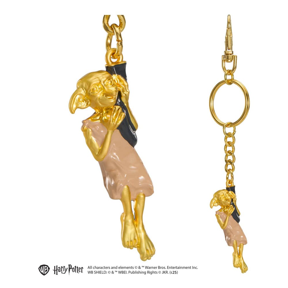 Harry Potter Metall Schlüsselanhänger Dobby goldfarben 11 cm Image 2