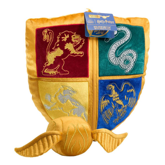 Harry Potter Kissen mit Plüschfigur Quidditch Wappen & Goldener Schnatz Image 1