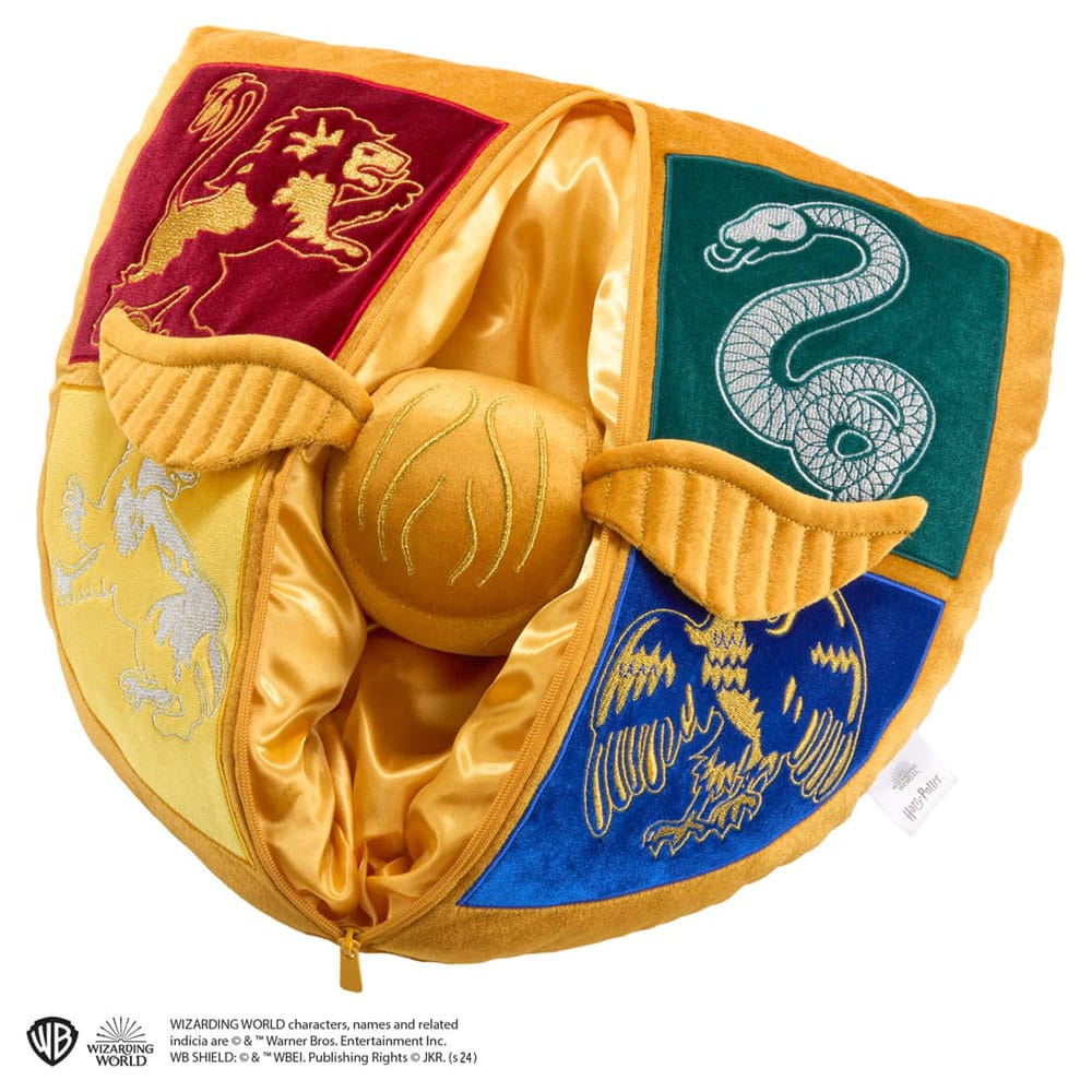 Harry Potter Kissen mit Plüschfigur Quidditch Wappen & Goldener Schnatz Image 2
