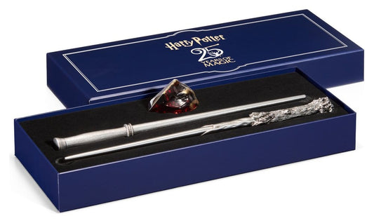 Harry Potter Celebration Wand Zauberstab Harry Potter 25th Anniversary Wands and Sorcerer's Stone Set Image 1