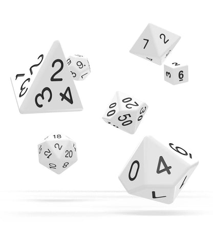 Oakie Doakie Dice Würfel RPG-Set Solid - Weiß (7) Image 1