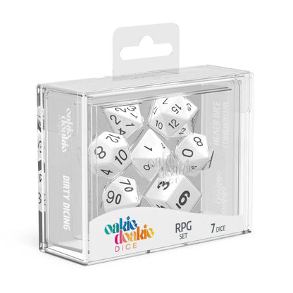 Oakie Doakie Dice Würfel RPG-Set Solid - Weiß (7) Image 2