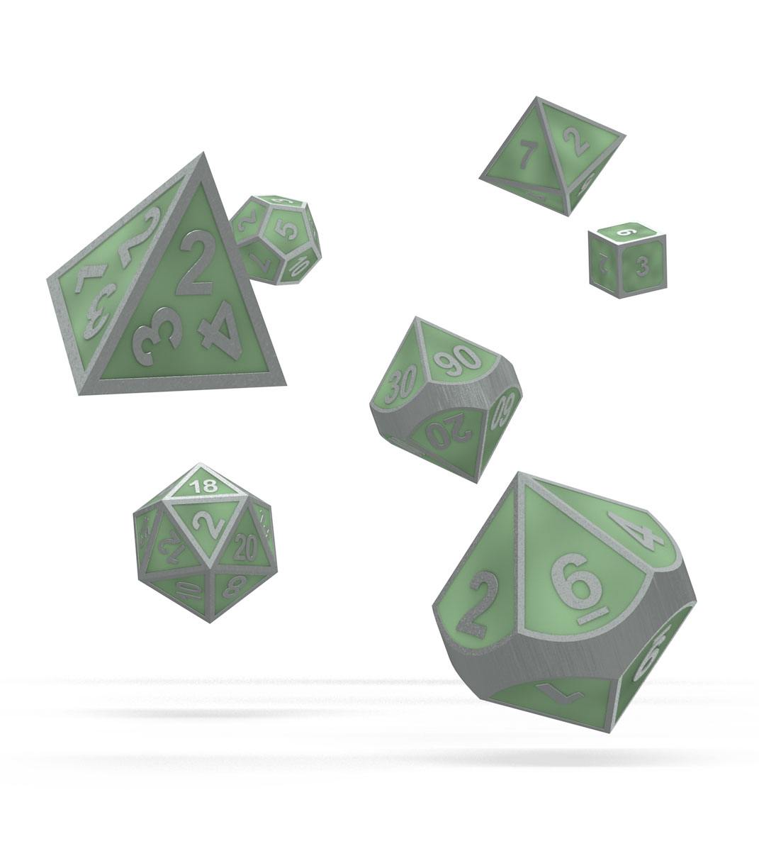 Oakie Doakie Dice Würfel RPG-Set Metal Glow in the Dark - Druid's Blaze (7) Image 1