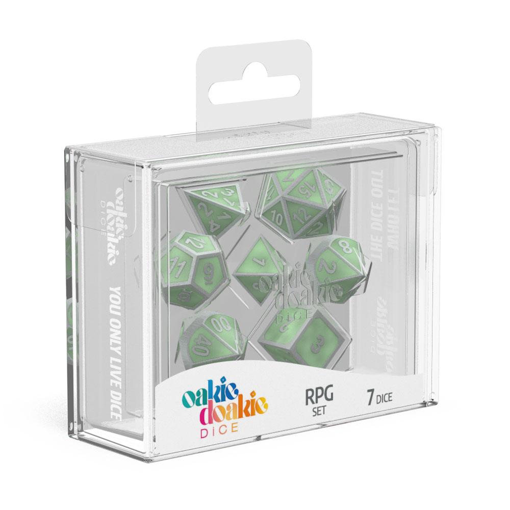 Oakie Doakie Dice Würfel RPG-Set Metal Glow in the Dark - Druid's Blaze (7) Image 4