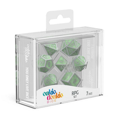 Oakie Doakie Dice Würfel RPG-Set Metal Glow in the Dark - Druid's Blaze (7) Image 4