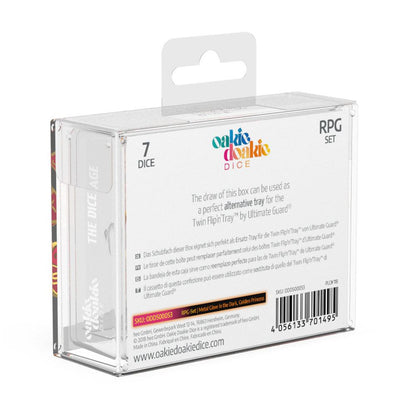 Oakie Doakie Dice Würfel RPG-Set Metal Glow in the Dark - Golden Princess (7) Image 5