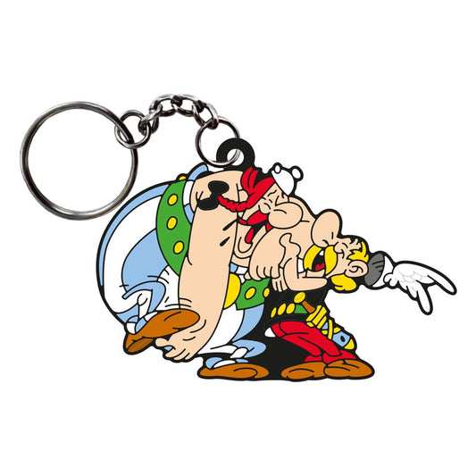 Asterix Schlüsselanhänger Asterix & Obelix Laughing 9 cm Image 1
