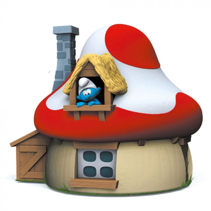 Die Schlümpfe Spardose Mushroom House Image
