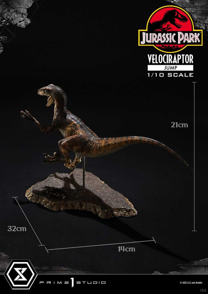 Jurassic Park Prime Collectibles Statue 1/10 Velociraptor Jump 21 cm Image 3