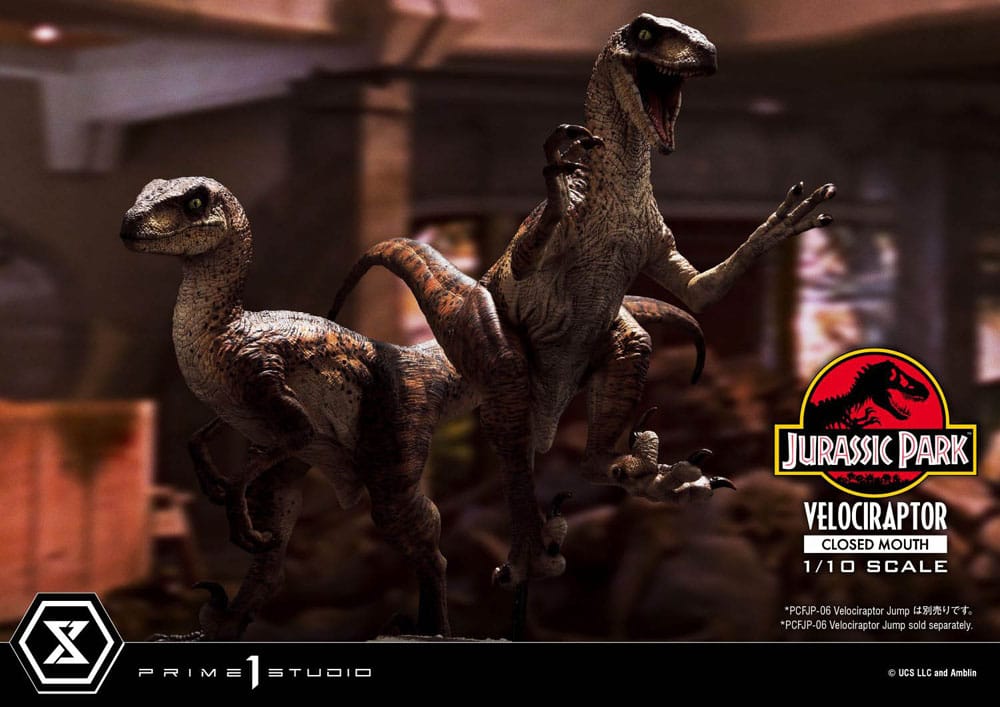 Jurassic Park Prime Collectibles Statue 1/10 Velociraptor Closed Mouth 19 cm Image 22