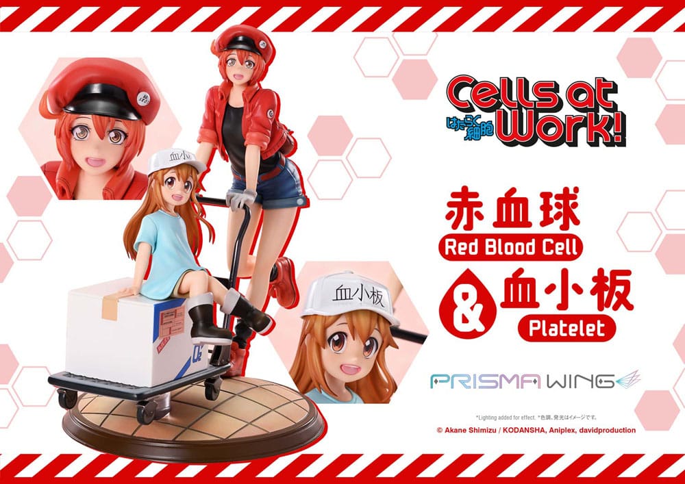 Cells at Work Prisma Wing PVC Statue Red Blood Cell & Platelet  26 cm Image 2