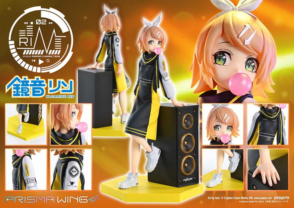 Vocaloid Piapro Characters Prisma Wing PVC Statue 1/7 Kagamine Rin (Art by lack) 21 cm Image 4