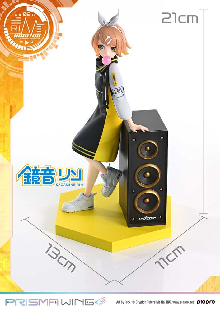 Vocaloid Piapro Characters Prisma Wing PVC Statue 1/7 Kagamine Rin (Art by lack) 21 cm Image 5