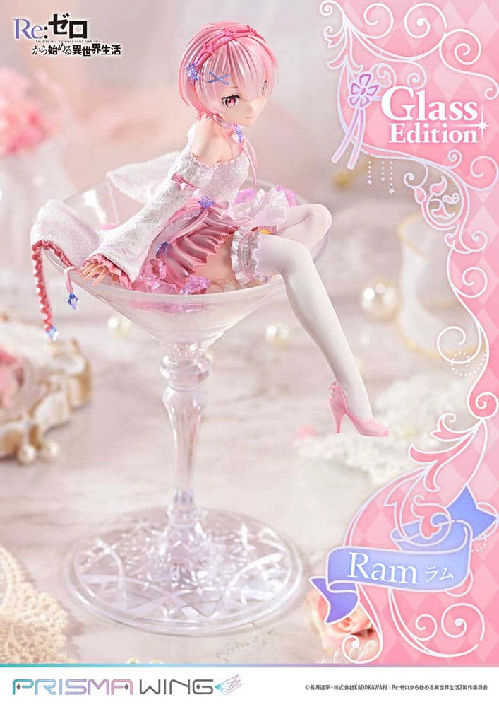 Re:ZERO Starting Life in Another World Prisma Wing PVC Statue 1/7 Ram Glass Edition 24 cm Image 3