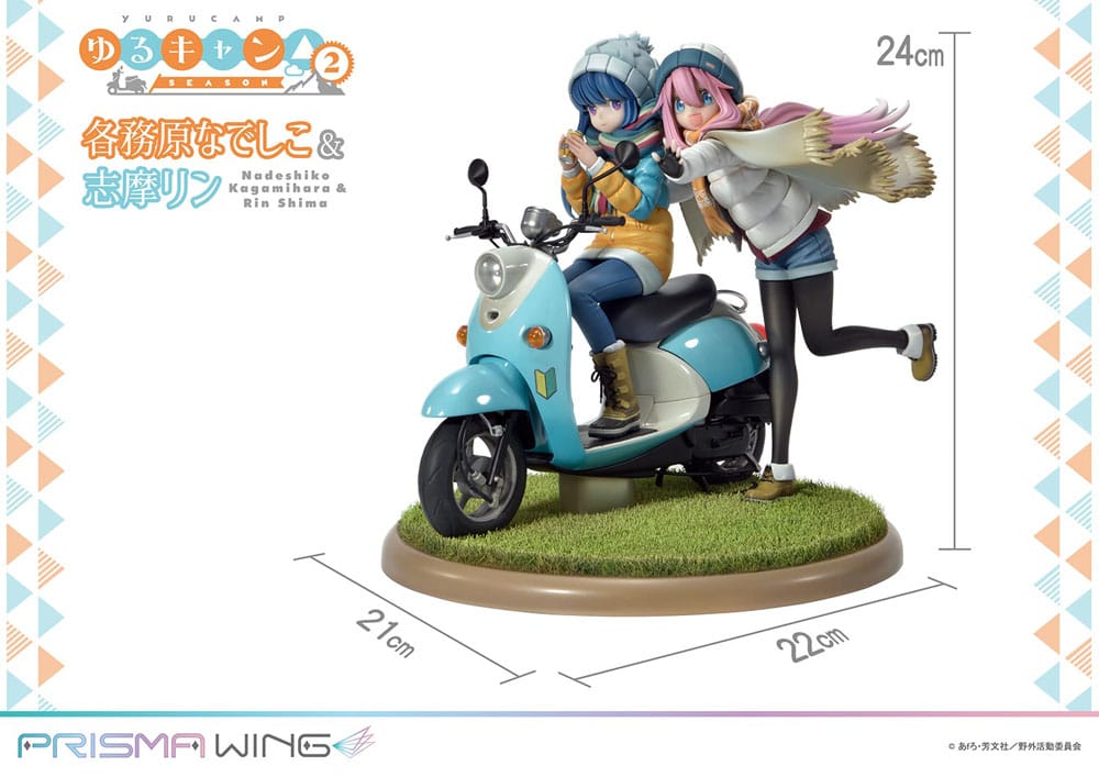 Laid-Back Camp Prisma Wing PVC Statue 1/7 Nadeshiko Kagamihara & Rin Shima 24 cm Image 15