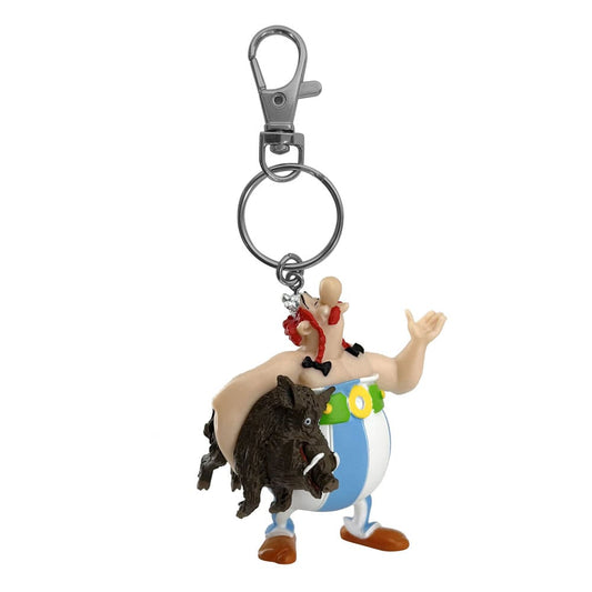 Asterix Schlüsselanhänger Obelix mit Wildschwein14 cm Image