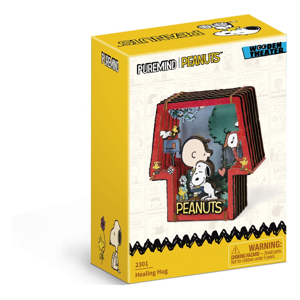 Die Peanuts Puremind Modellbausatz Wooden Theater Healing Hug Image 3