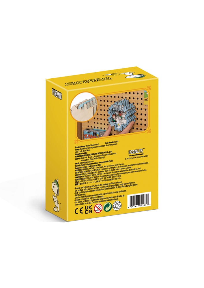 Die Peanuts Puremind Modellbausatz Wooden Theater Winter Wonderland Image 4