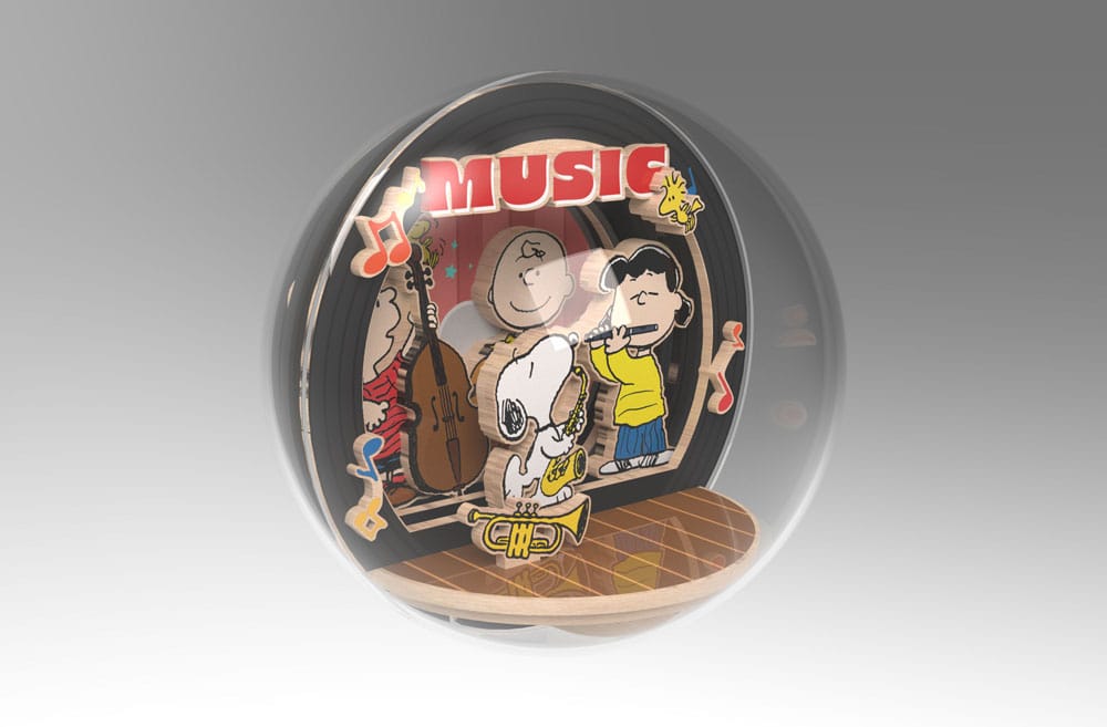 Die Peanuts Puremind Modellbausatz Wooden Theater Globe Night of Music Image 5