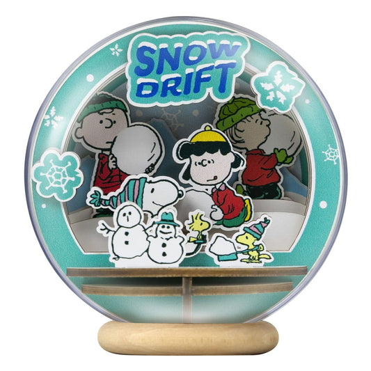 Die Peanuts Puremind Modellbausatz Wooden Theater Globe Snow Drift Image 1