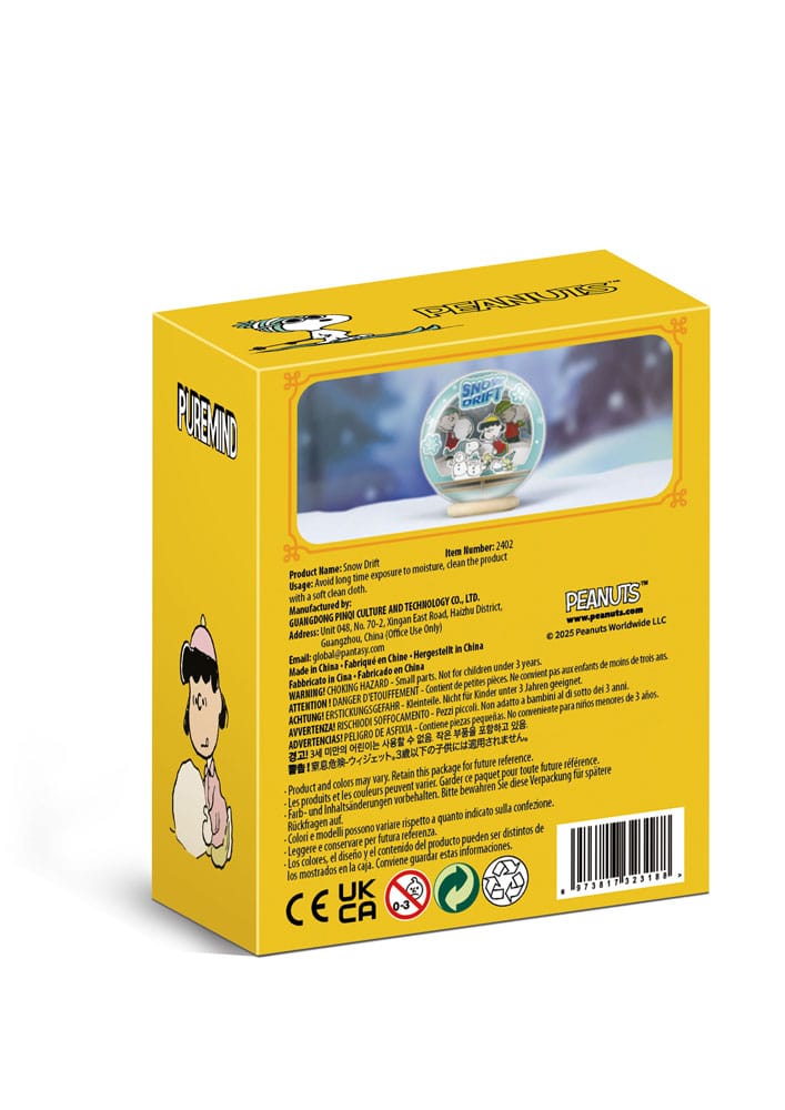 Die Peanuts Puremind Modellbausatz Wooden Theater Globe Snow Drift Image 5