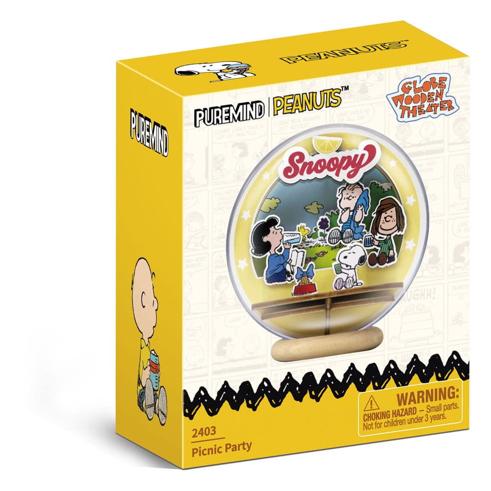 Die Peanuts Puremind Modellbausatz Wooden Theater Globe Picnic Party Image 2