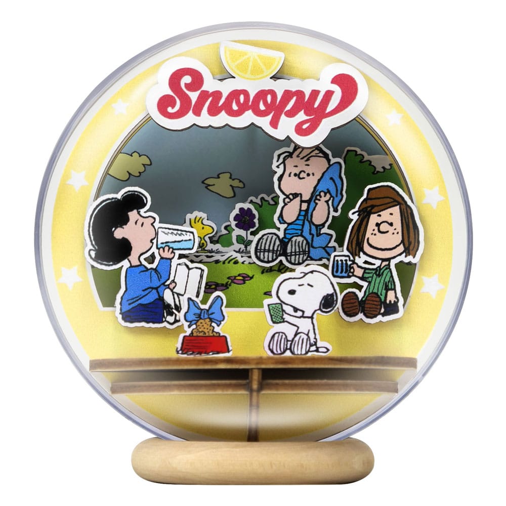 Die Peanuts Puremind Modellbausatz Wooden Theater Globe Picnic Party Image 1