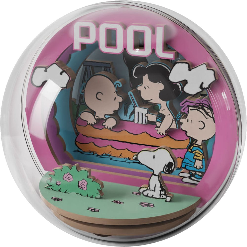 Die Peanuts Puremind Modellbausatz Wooden Theater Globe Cool Pool Image 3