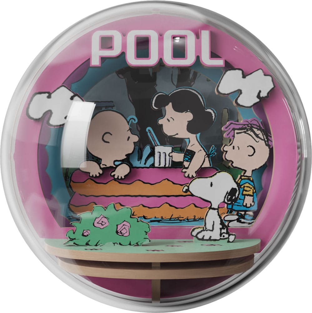 Die Peanuts Puremind Modellbausatz Wooden Theater Globe Cool Pool Image 4
