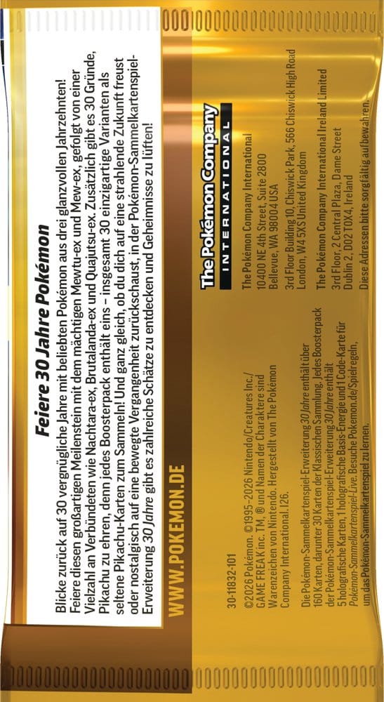 Pokemon TCG 30 Jahre Boosterbundle (Mewtu & Mew) *Deutsche Version* Image 5