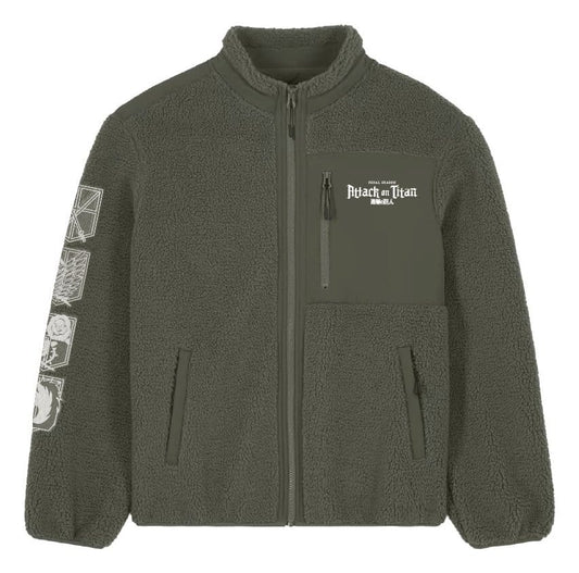 Attack On Titan Sherpa Jacke Logo Größe L Image 2