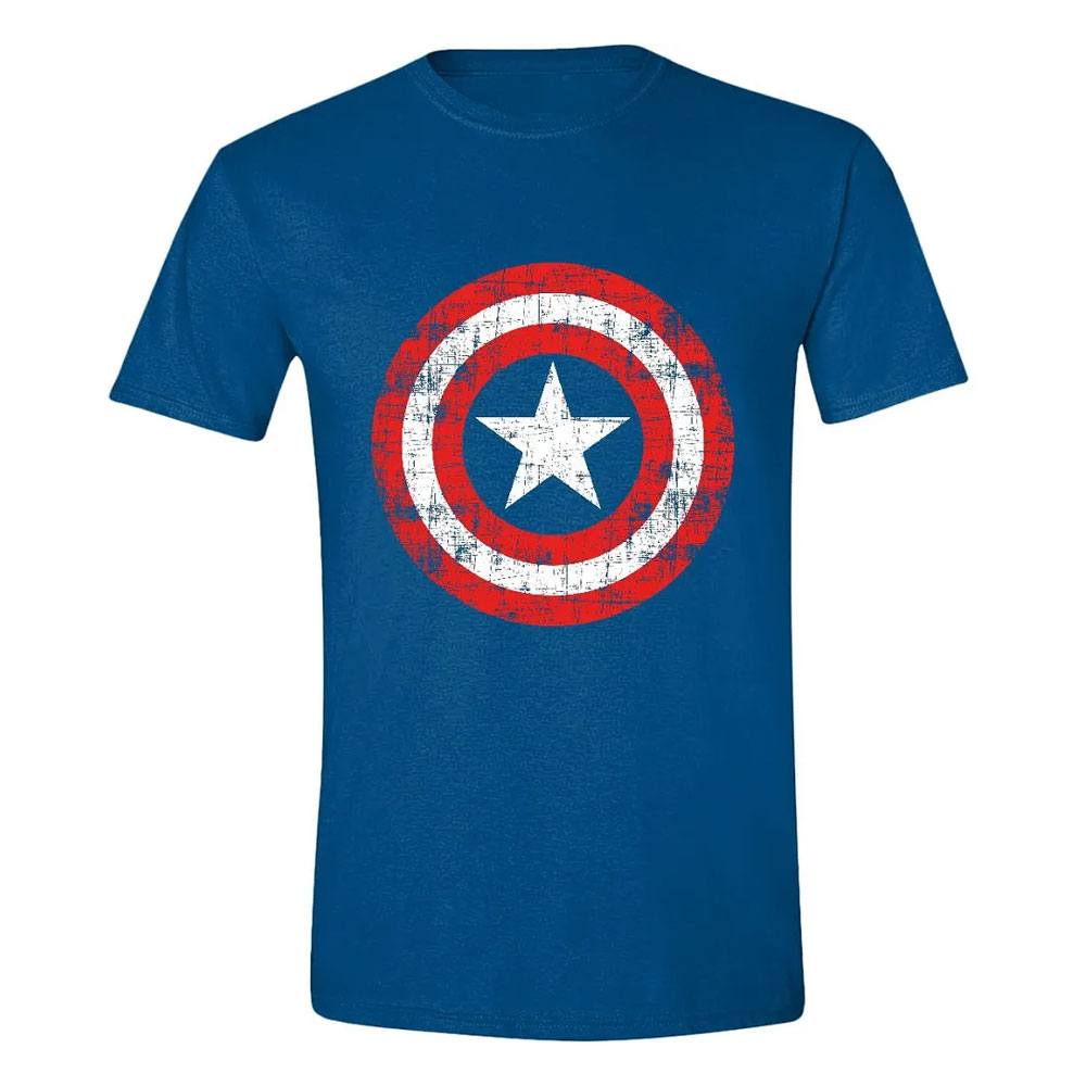 Marvel T-Shirt Captain America Cracked Shield Größe M Image