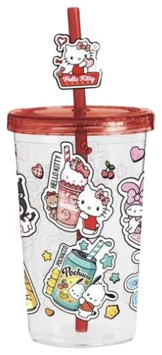 Hello Kitty and Friends Becher mit Strohhalm American Diner Version Image