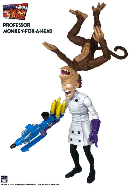 Earthworm Jim Actionfigur Wave 1: Professor Monkey-For-A-Head 28 cm Image 1