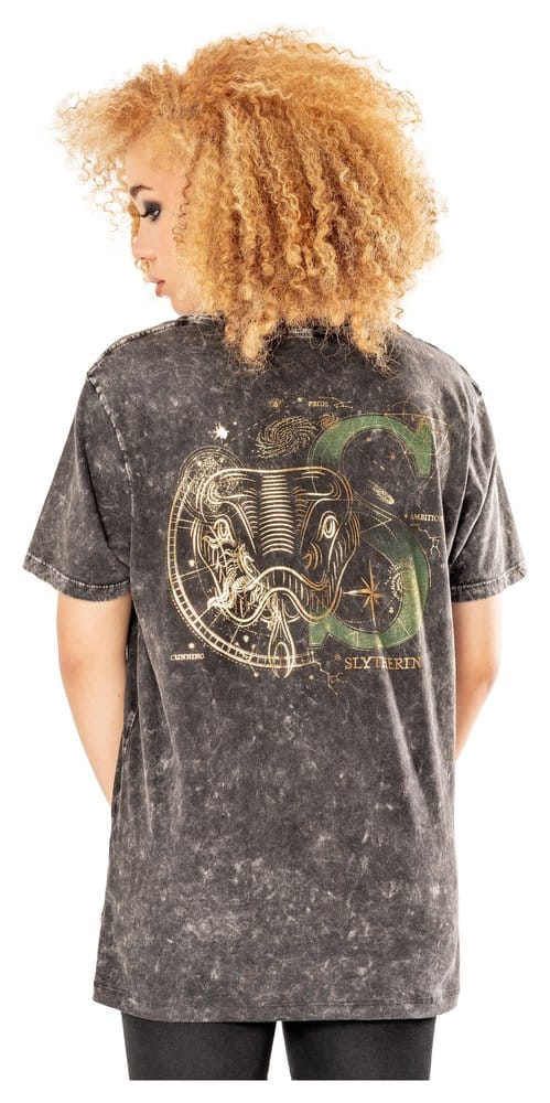 Harry Potter T-Shirt Slytherin Acid Wash Größe M Image 1
