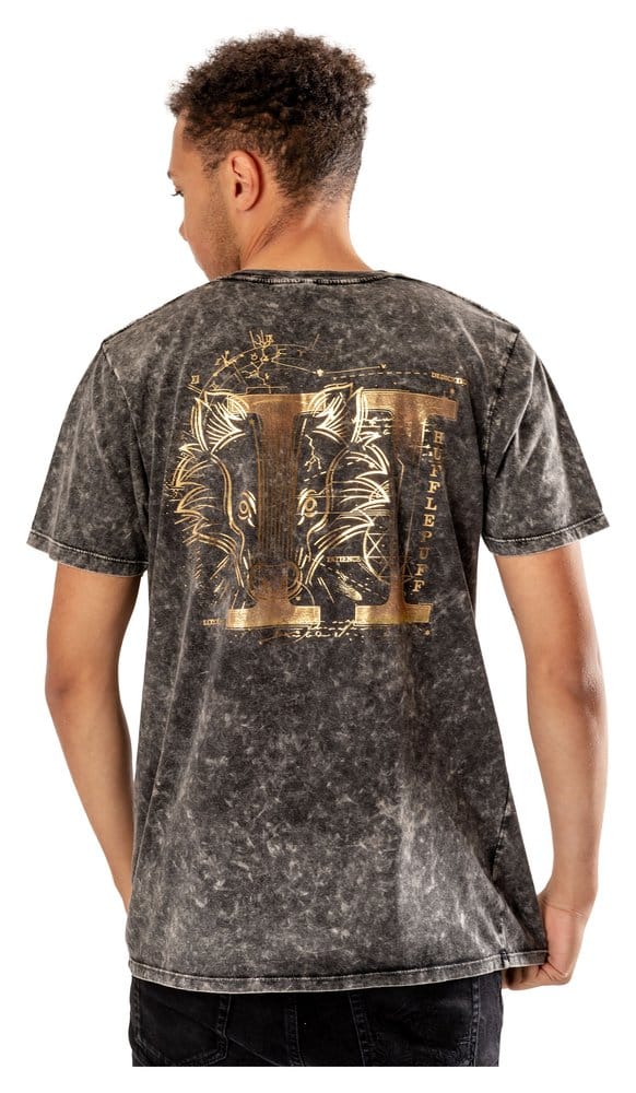 Harry Potter T-Shirt Hufflepuff Acid Wash Größe M Image 1