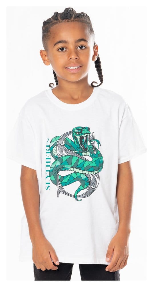 Harry Potter Kids T-Shirt Slytherin Mosaic Größe 7-8 Image